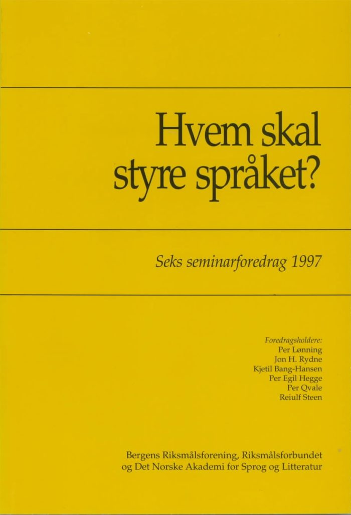 Hvem skal styre språket?